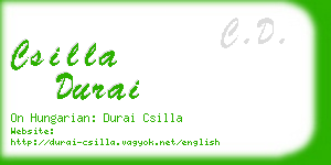 csilla durai business card